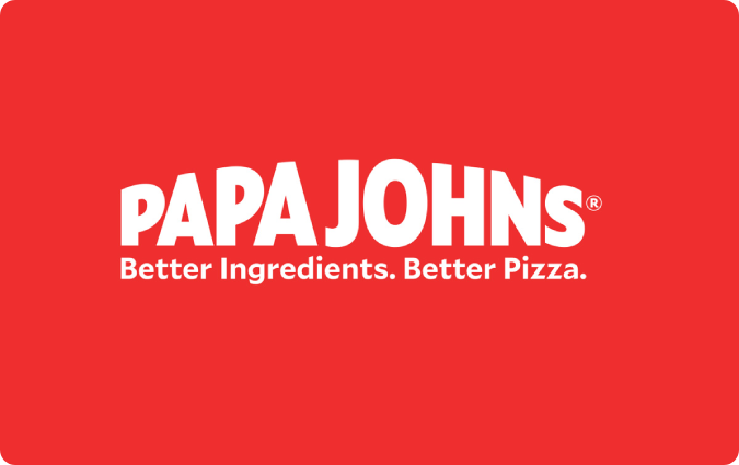 Papa Johns gift card
